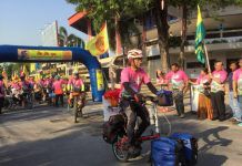 กองทัพจักรยาน ปั่น-ปัน-บุญ มุ่งสู่ปัตตานี ทอดผ้าป่าซื้อที่ดินสร้างศูนย์ปฎิบัติธรรม
