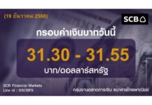 ธนาคารไทยพาณิชย์ประเมินค่าเงินบาทวันนี้เคลื่อนไหวในกรอบ 31.30-31.55 บาท/ดอลลาร์