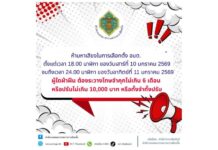 กกต.ห้ามหาเสียงในการเลือกตั้ง อบต.ตั้งแต่เวลา 18.00 น.ของวันเสาร์ที่ 10 มกราคม 2569 จนถึงเวลา 24.00 น.ของวันอาทิตย์ที่ 11 มกราคม 2569