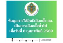 เช็คเลย! กกต.เปิดข้อมูลการใช้สิทธิเลือกตั้ง สส.เป็นการเลือกตั้งทั่วไป เมื่อวันที่ 8 กุมภาพันธ์ 2569