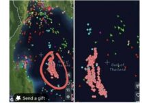 “ศรชล.” แจงภาพกลุ่มเรือต้องสงสัยกลางอ่าวไทย แท้จริงคือแท่นผลิตปิโตรเลียมและทุ่นเดินเรือ