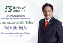 ศิครินทร์ รักษามาตรฐานแกร่งคว้า 100 คะแนนเต็ม “ระดับดีเยี่ยม” AGM Checklist 6 ปีซ้อน