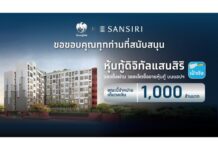 “หุ้นกู้ดิจิทัลแสนสิริ” บนแอปฯ เป๋าตัง จองซื้อเต็มจำนวน 1,000 ล้านบาท ในเวลา 67 วินาที ตอกย้ำความเชื่อมั่นผู้นำอสังหาฯและการขยายโอกาสการลงทุนให้ทั่วถึง