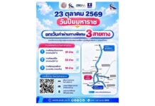 ทางด่วนฟรี! กทพ.ยกเว้นค่าผ่านทางพิเศษ รวม 3 สายทาง 63 ด่าน วันที่ 23 ตุลาคม 2569 (วันปิยมหาราช)
